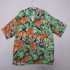 Vintage Pineapple Connection‎ Hawaiian Shirt Men XL Bengals Tropical Jungle